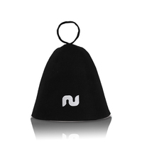 Chapeau de sauna en feutre unisexe personnalisé avec logo couleur, en laine mérinos naturelle et biologique, résistant à la chaleur, pour spa et hammam