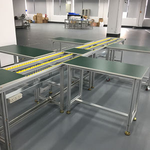 OEM özelleştirilmiş endüstriyel alüminyum profil montaj hattı bant konveyör çalışma masası/tezgah - Product Image 3