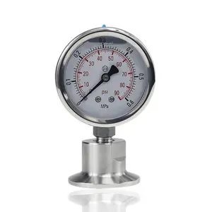 Y200 pressure gauge with condenser pipe boiler Pressure Gauge micro manometer Bourdon Tube Pressure Gauge