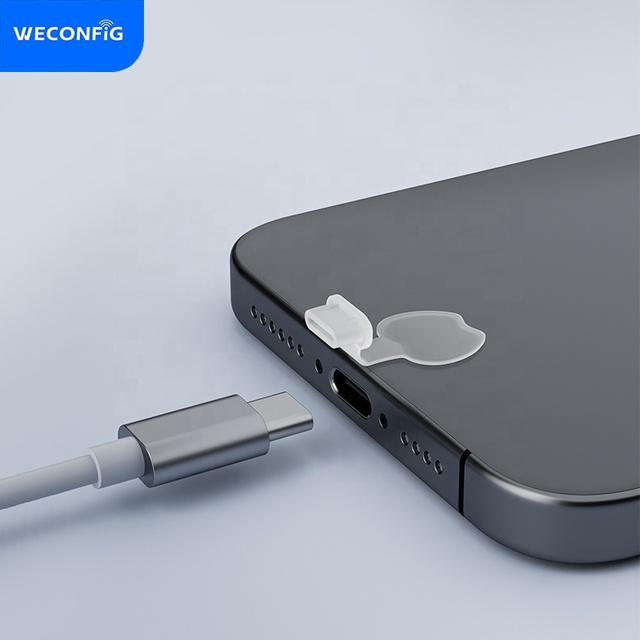 Anti-loss Self-adhesive USB Type C Port Anti Dust Plug Silicone Rubber Protective Dust Cover for Phone