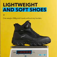 Bottes de travail sportives mi-montantes OEM, légères, respirantes, avec embout de sécurité anti-choc en acier, en daim et toile, pour l'hiver, style jogger