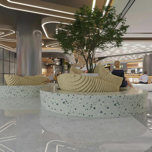 Banc extérieur, <span class=keywords><strong>terrasse</strong></span> d'hôtel, siège imperméable, villa, jardin, meubles modernes GFRC - Product Image 2