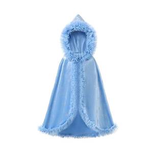 Cape de fée en tulle flocon de neige pour petites filles, costume de Noël moelleux, cape à capuche de princesse pour Halloween - Product Image 4