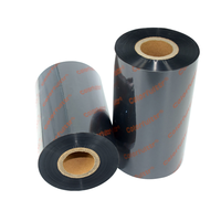 Cinta de Transferencia Térmica Duradera TTR de Cera y Resina para Impresora de Etiquetas de Códigos de Barras, Compatible con Zebra