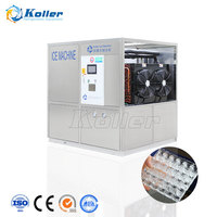 Machine à glaçons industrielle Koller de haute qualité, 1 tonne, automatique, avec pompe et moteur, composants essentiels pour la fabrication de glaçons par refroidissement à l'eau