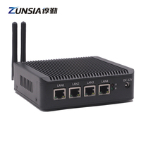 Mini PC Industrial Barebone Cloud Terminal con Celeron J4125/J1900/Atom E3845, 8GB RAM, Quad Core, 4 Puertos LAN, X86, HD/VGA