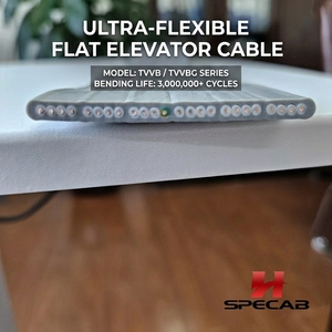 Cable Plano para Elevador TVVB con Refuerzo de Alambre de Acero, 24 y 30 Núcleos, Precio de Fábrica - Product Image 2