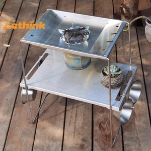Fuel Can Stabilizer Canister Stand Gas Tank Bracket Stove Standard Bottle Shelf Tripod Folding Canister Stand (Orange