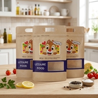 Sacs personnalisés imprimés pour aliments et animaux de compagnie, pochettes à fermeture éclair verticales, sacs en papier kraft résistants à l'humidité, avec votre propre logo