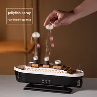 Diffuseur d'aromathérapie de bateau de croisière rétro intelligent humidificateur de parfum ultrasonique de bureau à grand Volume nouveau modèle vaporisateur de méduse