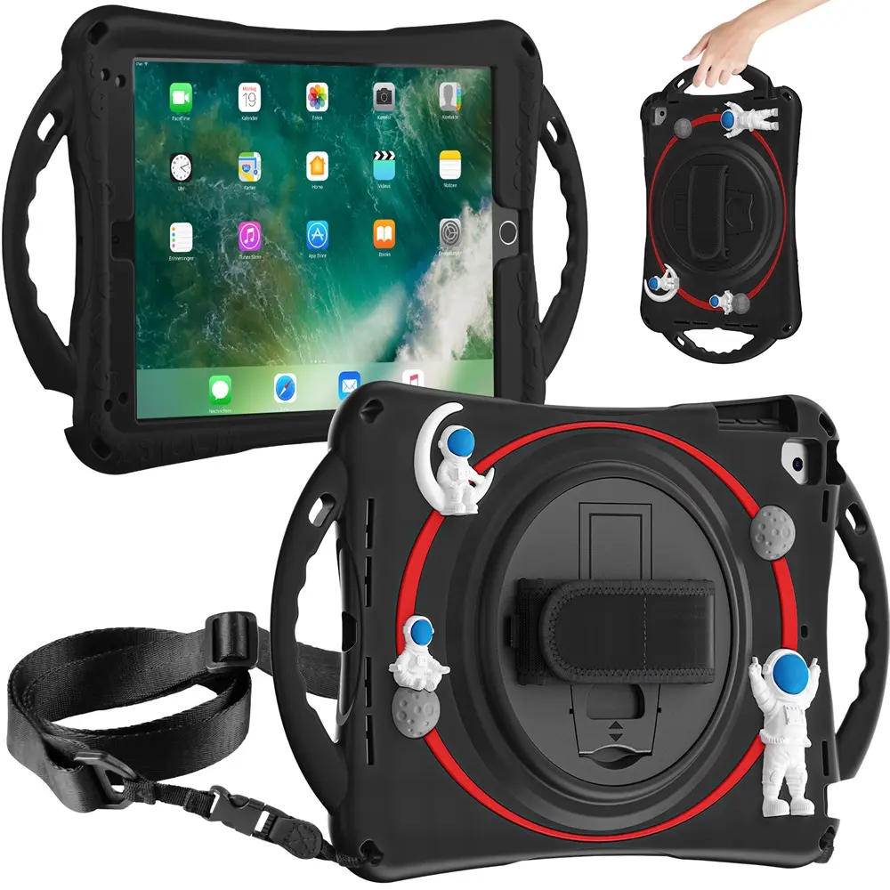 2024 anti-darbe çocuklar dreamsky astronaut silikon iPad kılıfı 9.7 6th tablet sağlam kauçuk kılıf