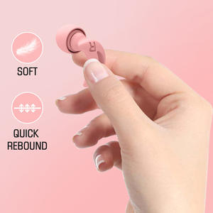Bouchons d'oreilles en silicone souple avec réduction du bruit de 32 dB <span class=keywords><strong>pour</strong></span> <span class=keywords><strong>dormir</strong></span>, réutilisables, type <span class=keywords><strong>bandeau</strong></span>, intrinsèquement sûrs, avec étui de transport - Product Image 6