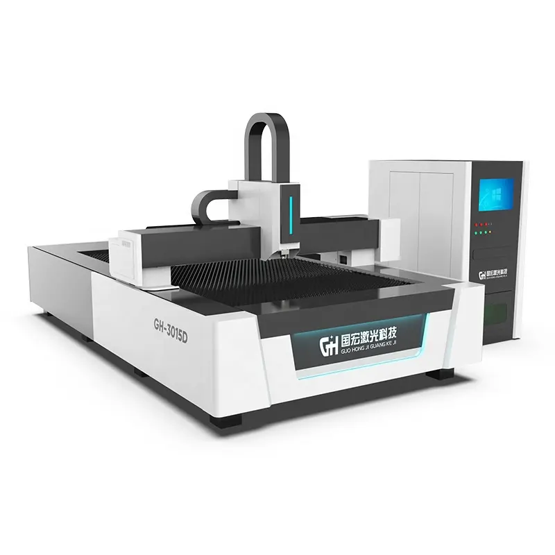 Guohong 2000w Metal Fiber Cnc Laser Cutting Machine With Distributor Price