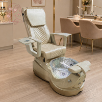 Fauteuil de pédicure haut de gamme avec dossier réglable, massage, drainage rapide et siège plus large et confortable