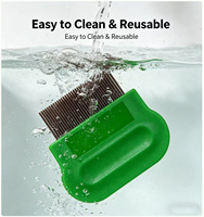 Peigne à poux classique confortable en acier inoxydable Terminator avec dents finement alignées, respectueux de la peau, pour enfants et adultes, usage domestique