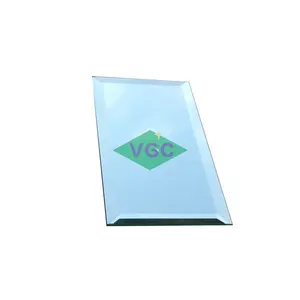 VGC cermin dinding besar/kecil, cermin dinding sisi miring tanpa bingkai tebal 5MM dengan ukuran kustom
