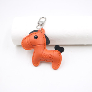 Luxury Silver for <b>Heart</b> Tassels PU Leather Horse Shape Mother's Day Carabiner Keychain Charm for <b>Bags</b> & Phones - Product Image 5