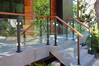 DF Garde-corps en acier inoxydable durable et résistant pour balcon, balustrades, rampes