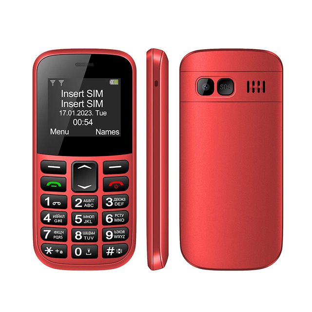 UNIWA B210 Old Man Mobile Phone Big Buttons QWERTY Keyboard Dual SIM Card SOS Function TFT Screen 0.08MP Camera Multi-language
