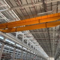 Pont roulant à crochet de type QD 5-10-20 tonnes, contrôlé par PLC, avec une portée de 31,5 m, une hauteur de levage de 16 m et une puissance de 39,5 kW