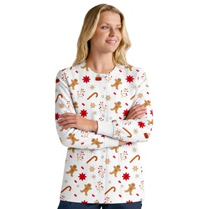 Printed <b>Scrub</b> Top For Women Moisture Wicking Hospital Uniform Workwear With Label Size S XXL - Product Image 3