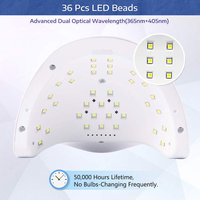 Lampe à ongles automatique SUN X5 Plus, quatre réglages de minuterie, 120W, 36 LED UV, séchage rapide du gel à ongles, lampe professionnelle pour manucure NAL002