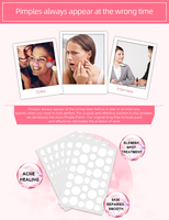 Patch hydrocolloïde personnalisé pour les boutons avec des huiles essentielles, différentes formes et motifs pour le traitement de l'acné