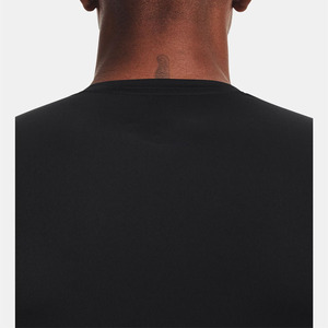 Camiseta de <span class=keywords><strong>manga</strong></span> raglán <span class=keywords><strong>negra</strong></span> con logotipo personalizado para hombre, camiseta de gimnasio - Product Image 4