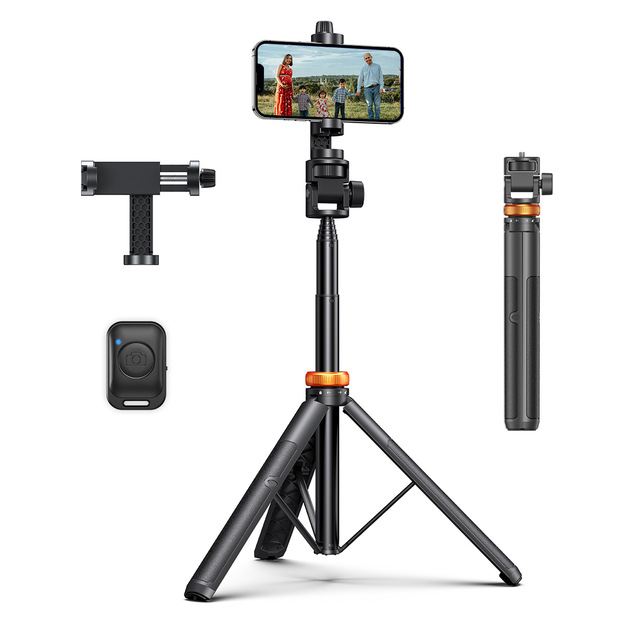 Selfie Stick Tripod Mobile Phone Stand Multifunctional for Remote Control Telescopic Arm Live Floor Stand for Bed Alloy