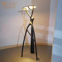 Lampe sur pied en fibre de verre sculpturale nordique moderne, LED haute luminosité, installation facile, 3000K/4000K/6500K, décoration artistique, lumière sur pied