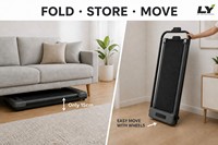Caminadora Plegable que Ahorra Espacio con Barandilla, Capacidad de Carga de 120 kg, Inclinación Manual, Plataforma para Caminar en Casa u Oficina, para Entrenamiento Cardiovascular