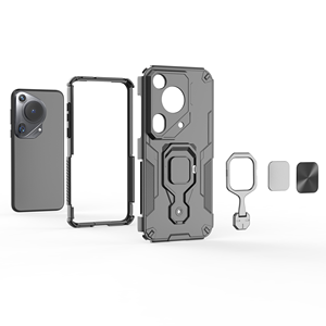 Étui de téléphone porte-anneau magnétique de luxe pour Huawei P70 Ultra couverture antichoc - Product Image 3