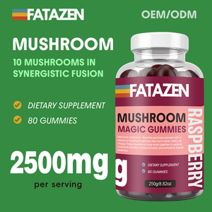 Gommes de complément à la crinière de lions et champignons avec marque privée OEM Gommes bio Reishi Cordyceps Dinde Gommes aux champignons Maitake Shiitake - Product Image 1