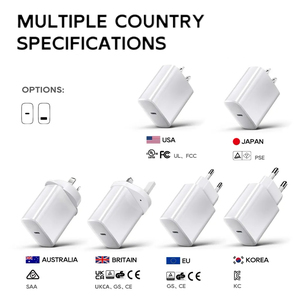 Cho ul FCC CEC DOE chứng nhận xách tay 5V 2A Type-C Mini tường sạc 10W USB-C điện thoại sạc với <span class=keywords><strong>OVP</strong></span> bảo vệ cho USA Châu Âu - Product Image 2