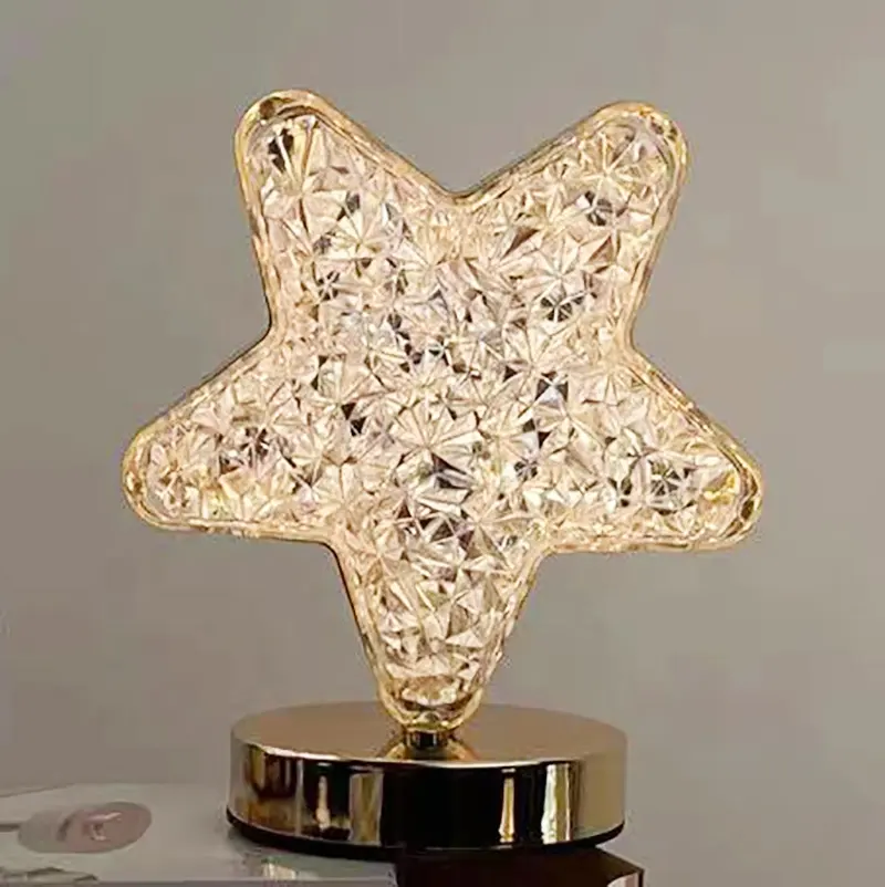 star-shaped high-end bedroom bedside table lamp sleep-friendly nightlight lamp is star-shaped