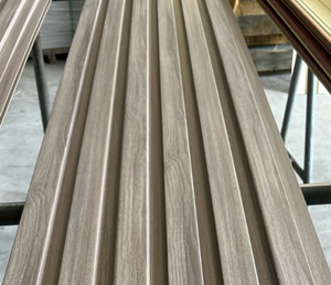 Panneaux muraux modernes en WPC <span class=keywords><strong>de</strong></span> 10 mm d'épaisseur, insonorisants, imperméables, en composite <span class=keywords><strong>bois</strong></span>-plastique, pour villa, salle <span class=keywords><strong>de</strong></span> bain, cuisine, géométriques - Product Image 2