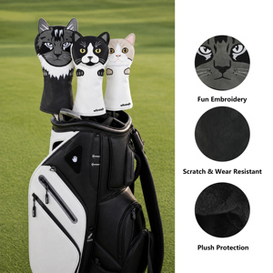 Fundas de Alta Calidad para Palos de Golf con Diseño de Gato, Personalizables con Logotipo de Marca, para Driver, Fairway Wood, Híbrido, Mallet y Putter - Product Image 5