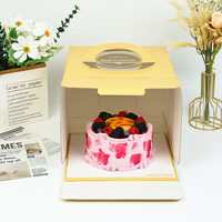 Boîte à gâteau pliable personnalisée avec logo du fabricant, emballage alimentaire en papier de qualité alimentaire pour anniversaire, événement, célébration, fête, café