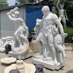 Escultura griega famosa personalizada mármol blanco Hércules LUCHA CONTRA LA ESTATUA DE Hydra Hércules y Cerberus - Product Image 6
