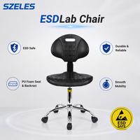 Tabouret de laboratoire antistatique industriel pivotant, chaise ESD sécurisée pour l'assemblage de semi-conducteurs et de circuits imprimés