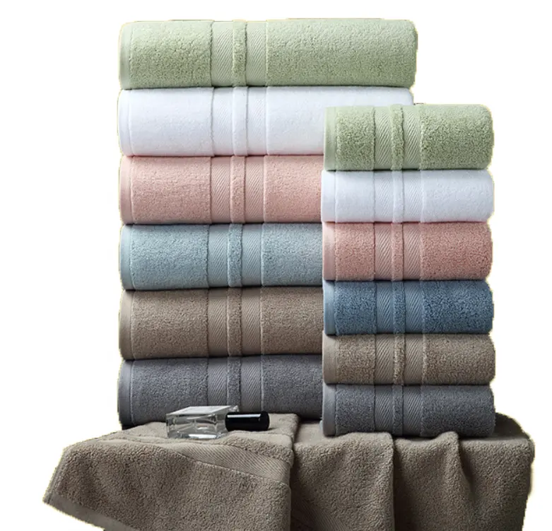 Оптовая продажа, комплект роскошных полотенец, банное полотенце + полотенце для лица + полотенца для рук, 100% Египетский хлопок, белое банное полотенце