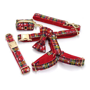 Porte-sacs à crottes de chien en velours doux de luxe pour l'hiver 2026, ensemble solide, laisses et harnais pour animaux de compagnie - Product Image 6