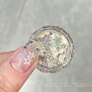 3D Pink Nail Glitter <b>Sequins</b> Star Heart Hexagon Mixed Sparkle Flakes for Shiny Manicure Nail <b>Art</b> - Product Image 3