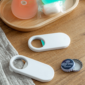 Yimijia Magnetic Bottle Opener Stainless Steel White Rectangle Kitchen Beer Can Opener Refrigerator Use - Product Image 4