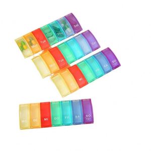 Boîte à pilules portable personnalisée pour 7 jours, en plastique, colorée, pour la vente au détail, étuis de rangement pour pilules - Product Image 4