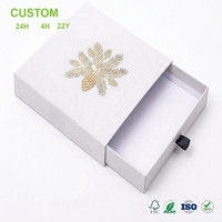 Boîte cadeau rigide blanche personnalisée avec impression dorée en forme de pomme de pin pour la présentation en magasin de marques cosmétiques, vente en gros et au détail