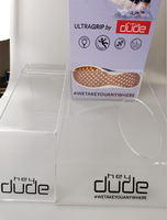 Présentoir acrylique transparent de support de chaussure pour le modèle d'étagère au détail en plastique de luxe de magasin et de supermarché