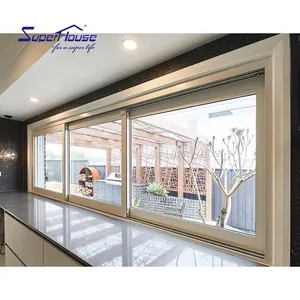 Superhouse Modern Design Hurricane Impact Double Tinted Glass Balcony Aluminum Frame Sliding Window With Screen