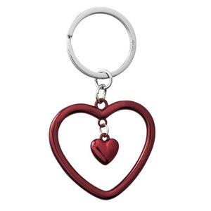 Porte-clés en forme de cœur rouge sans boîte - Product Image 1