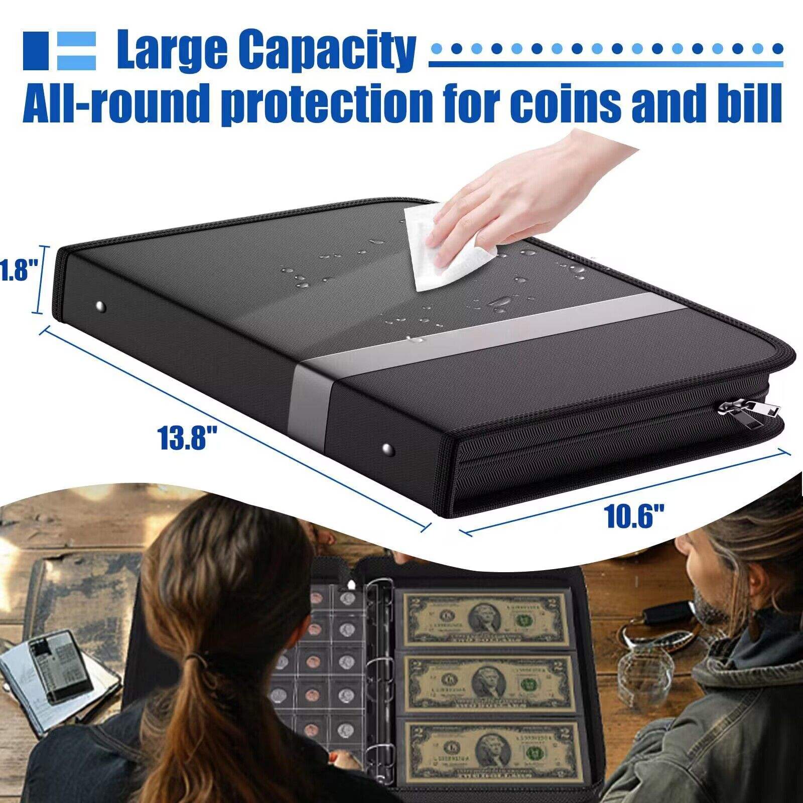 硬币收藏书夹、300口袋防火硬币收藏相册和36袖硬币、钞票、邮票储钱箱| Alibaba.com